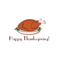 happy thanksgiving with turkey vector image