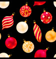 seamless christmas decorations vector image