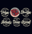 set of templates for vintage badges vector image