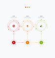 infographics template 3 options with circle vector image