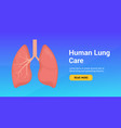 lung anatomy health banner concept tuberculosis vector image vector image