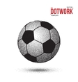 dotwork football soccer ball icon made vector image