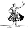 woman dancing marinera vector image