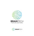 brain tech modern logo design vector image