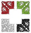 corner flourish vector image vector image