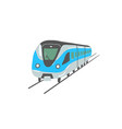hand drawing flat style metro train in dubai vector image