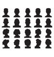 silhouettes of male and female heads vector image