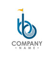 bb initial letter abstract logo design lettering vector image vector image