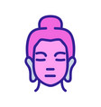 buddha image icon outline vector image