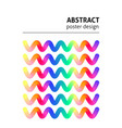 rainbow zigzag poster vector image vector image