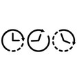 set of clock icon clock symbol for web site vector image