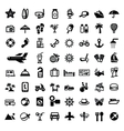 travel icons vector image vector image