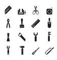 silhouette building and construction tools icons vector image