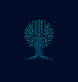 tree technology symbol logo vector image