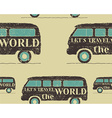 vintage seamless pattern camping retro rv vector image vector image