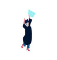 graduating student icon vector image