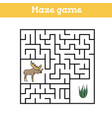maze game for children cute cartoon worksheet vector image