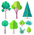 template with trees and bushes of different sizes vector image
