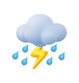 weather condition forecast cloud with rain vector image vector image