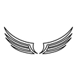 wings angel drawn icon vector image