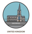 chesterfield cities and towns in united kingdom vector image vector image