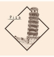 leaning tower pisa vector image vector image