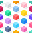 seamless pattern of isometric colorful cubes vector image vector image