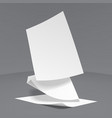 three realistic paper sheets falling dow vector image vector image