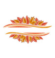 autumn leaves border vector image