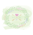 greeting card with wreath vector image vector image