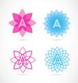 letter a lotus flower logo vector image
