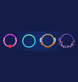 round avatar frames set isolated on background vector image