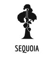 sequoia icon simple black style vector image