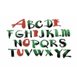 watercolor hand drawn alphabet vector image