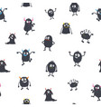 cute cartoon monsters seamless pattern vector image