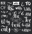 hand drawn ampersands and catchwords vector image