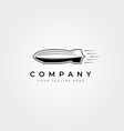 zeppelin airship icon logo vintage design vector image vector image