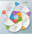 abstract 3d paper infographics business template vector image