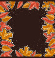 autumn leaves frame vector image vector image