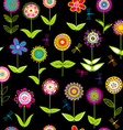 whimsical flowers background vector image