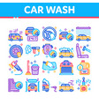 car wash auto service collection icons set vector image vector image