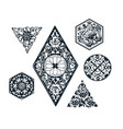 chinese floral geometry design traditional vector image