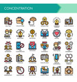 concentration thin line and pixel perfect icons vector image