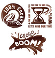 set chocolate signs and labels vector image