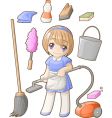 chibi professions sets cleaner vector image