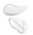 cream texture isolated cosmetic stroke face vector image vector image