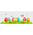 easter eggs and batterflies vector image vector image