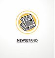 logo design idea for newsstand business vector image vector image