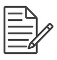 edit document line icon web and mobile file vector image