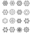 set of snowflakes vector image